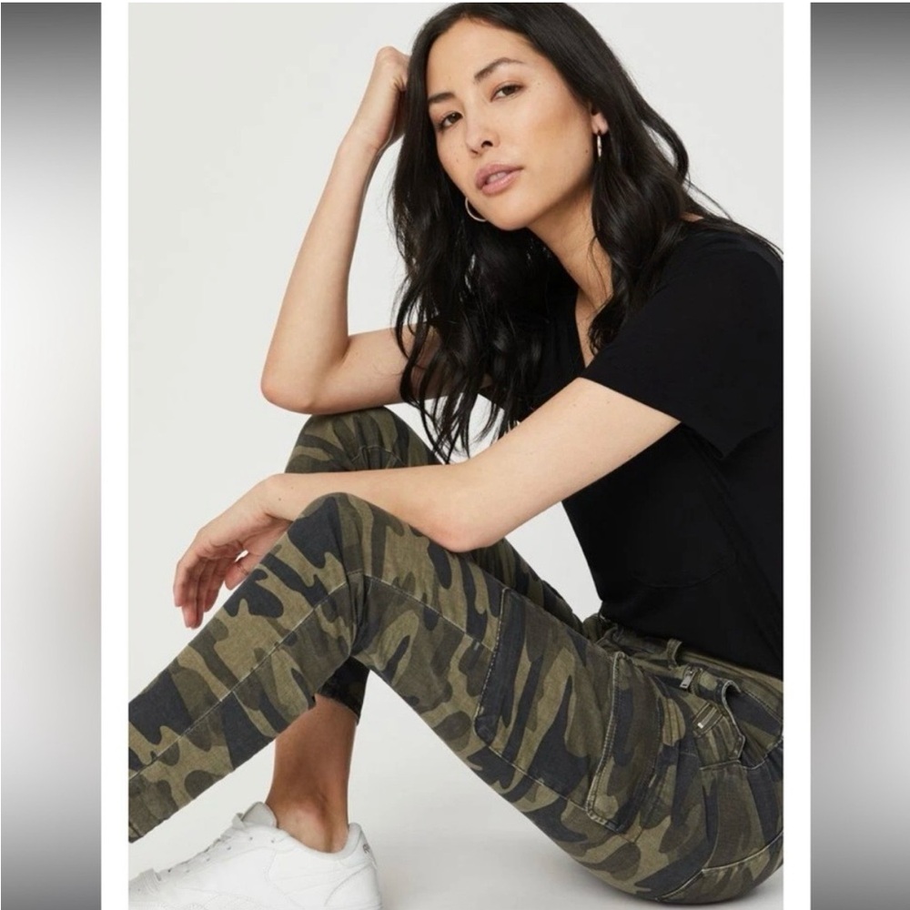 Mavi Camo Cargo Skinny Pants - Olive Green Size 30